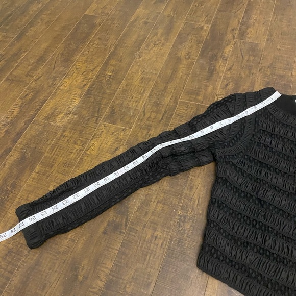 Diane Von Furstenberg Matilda black open long sleeve blazer - Picture 4 of 10